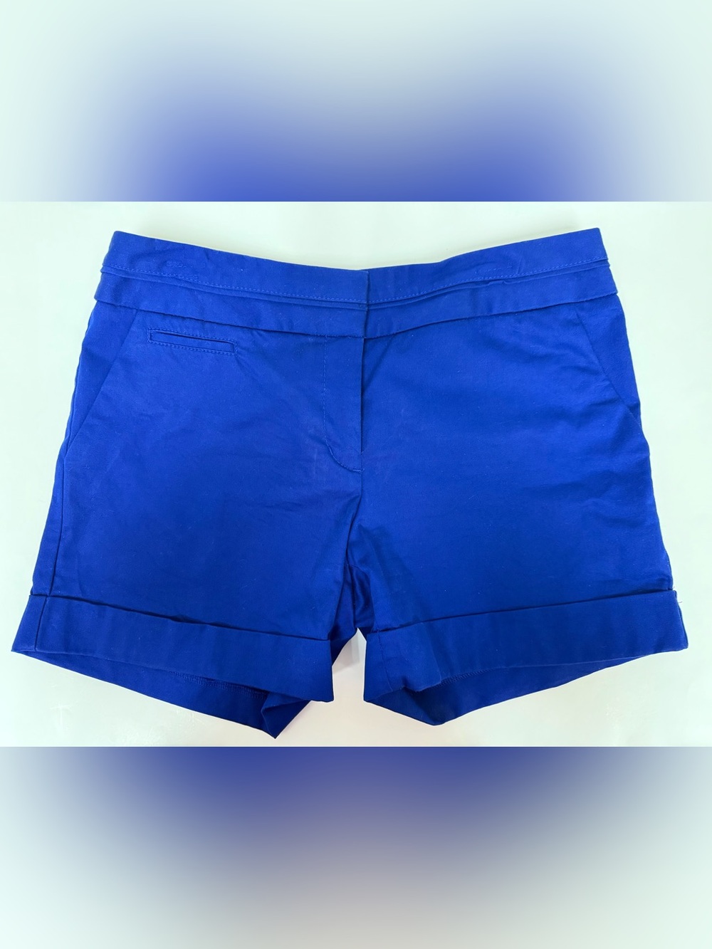 Express Royal Blue High-Waist Cuffed Shorts